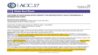 Bioprosthetic Valve Thrombosis
 