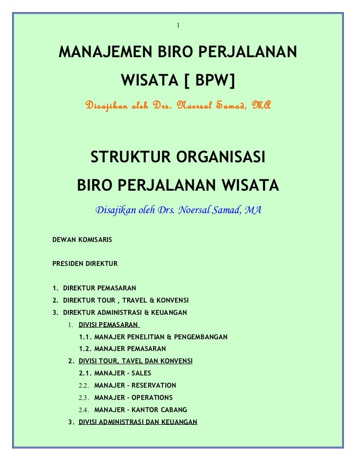 Contoh Proposal Biro Perjalanan Wisata Gambaran