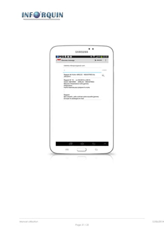 Manuel utilisation 12/06/2014l
Page 31 / 35
 