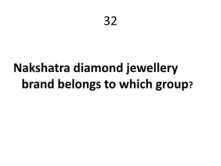 32


Nakshatra diamond jewellery
 brand belongs to which group?
 