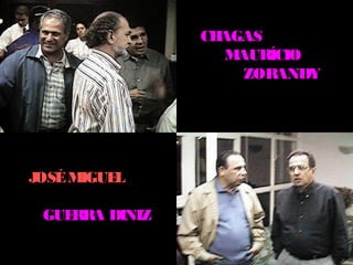 CHAGAS
                   MAURÍCIO
                     ZORANDY




JOSÉ MIGUEL

 GUERRA DINIZ
 