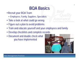 Key Bqa Practices Best Management Practices in Beef | PDF