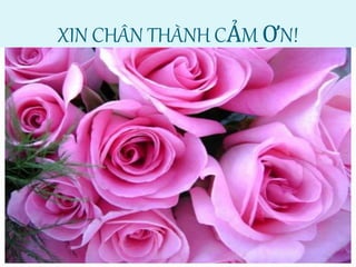 XIN CHÂN THÀNH CẢM ƠN!
 