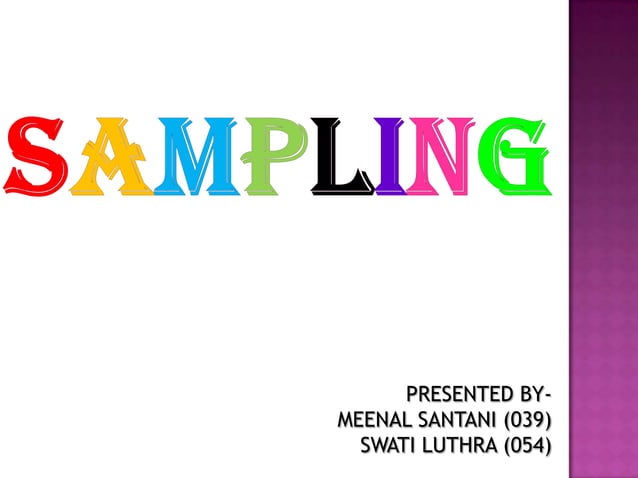 Sampling Ppt Ppt Sampling Ppt Ppt