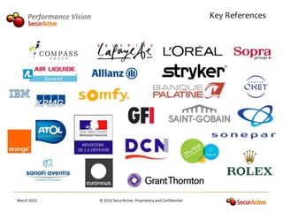 Performance Vision                                                      Key References




March 2012                © 2012 SecurActive. Proprietary and Confidential
 