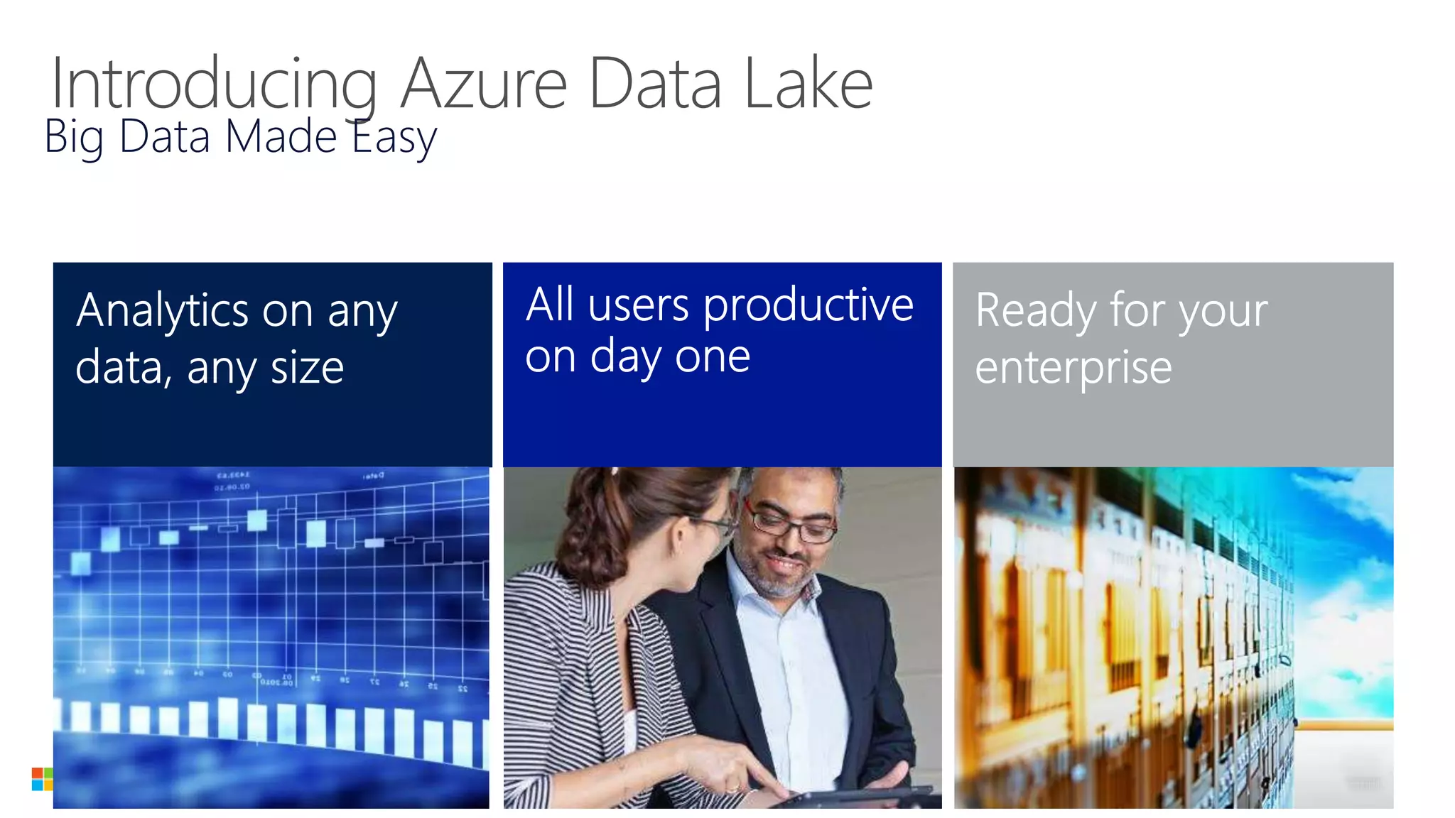 Introducing Azure Data Lake
Big Data Made Easy
 
