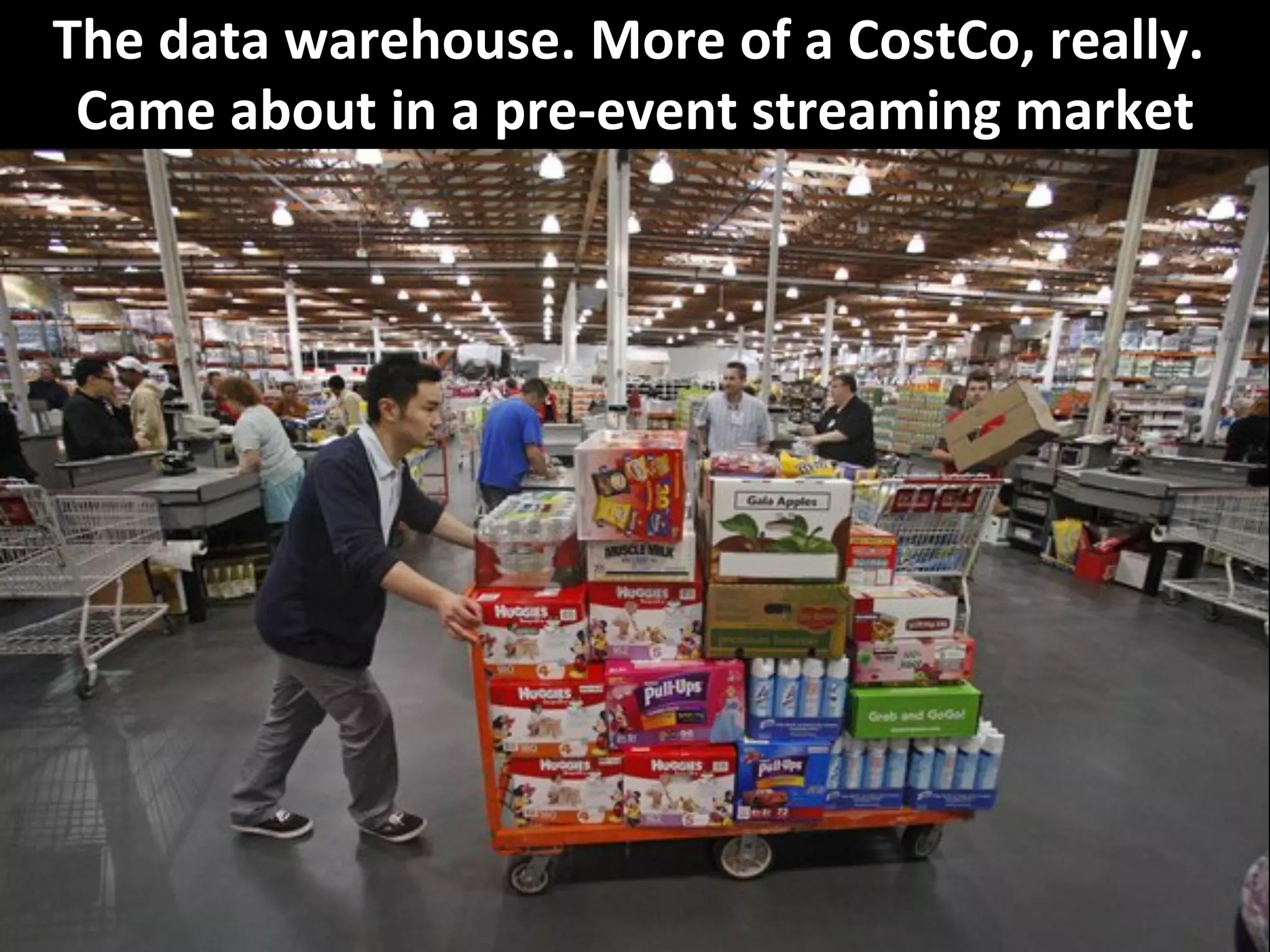 Copyright	
  Third	
  Nature,	
  Inc.	
  
The	
  data	
  warehouse.	
  More	
  of	
  a	
  CostCo,	
  really.	
  
Came	
  about	
  in	
  a	
  pre-­‐event	
  streaming	
  market	
  
 