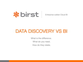 Data Discovery and BI - Is there Really a Difference?