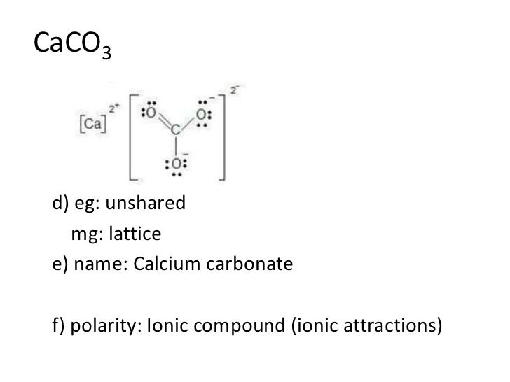 calcium carbonate formula ionic or covalent