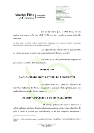 PETIÇÃO - RODOVIA BR 495