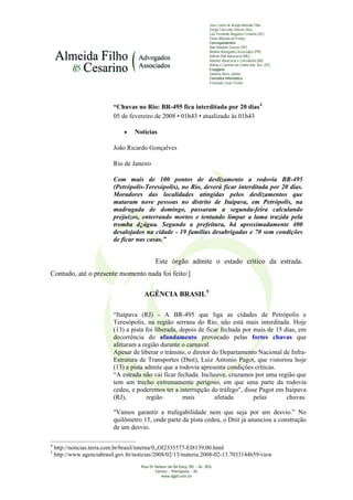 PETIÇÃO - RODOVIA BR 495