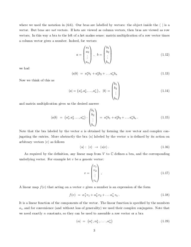 Bra and ket notations