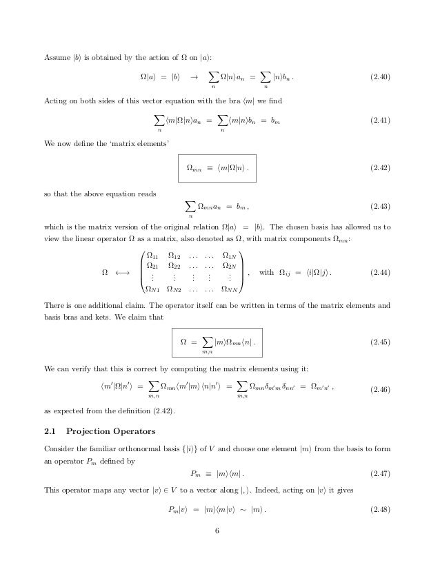Bra and ket notations