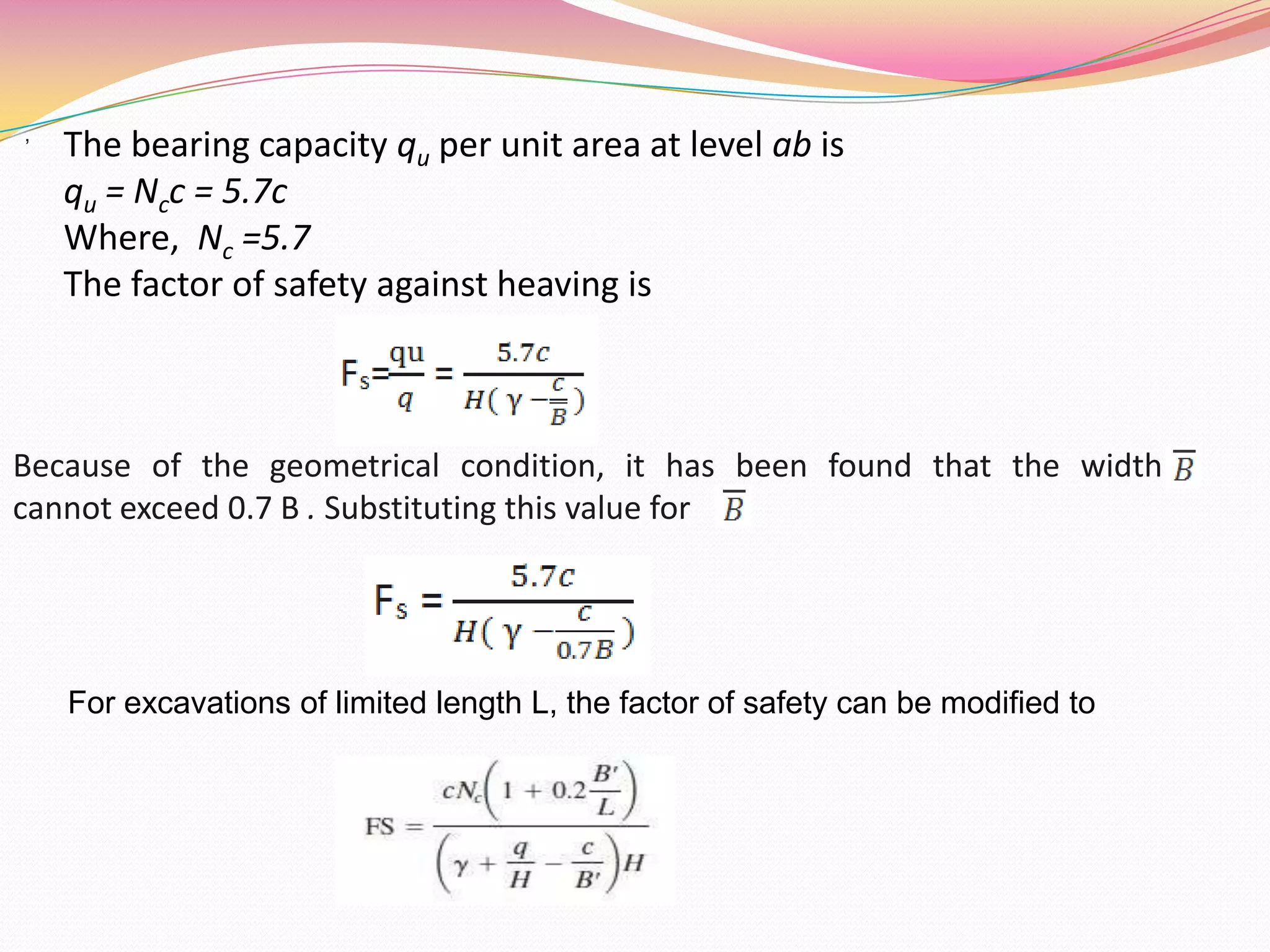 Braced cut in deep excavation | PPTX