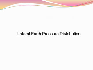 Lateral Earth Pressure Distribution
 