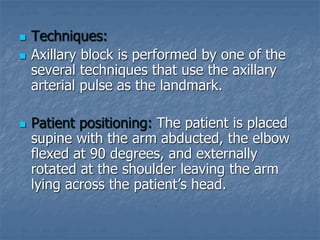 Brachial plexus anatomy and block | PPT