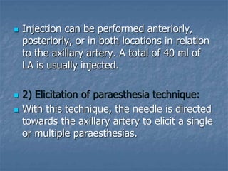 Brachial plexus anatomy and block | PPT