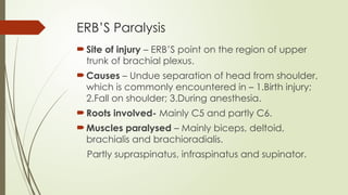 brachial plexus injuries and diagnosis with management | PPTX