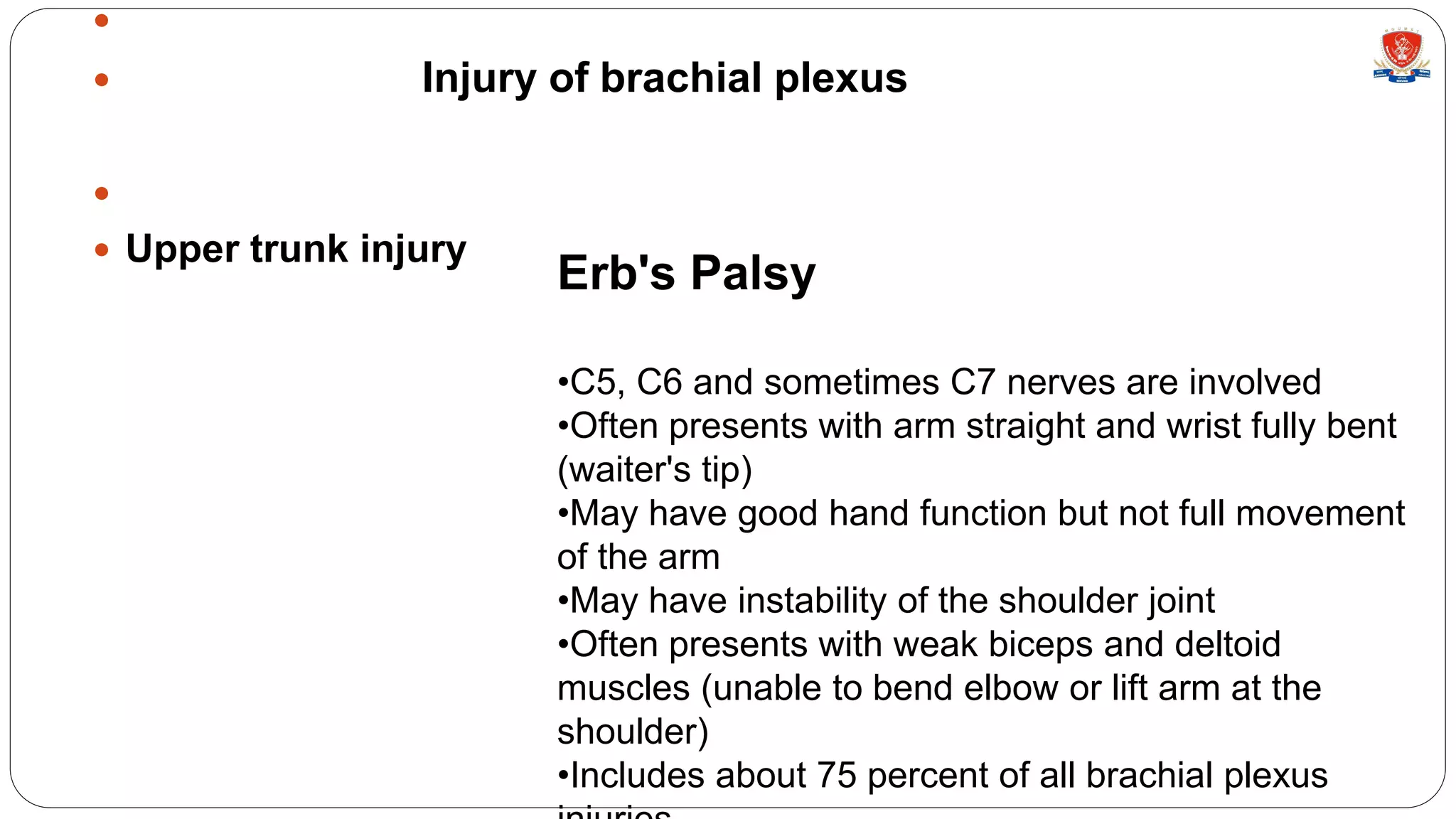 Brachial plexus injury | PPTX