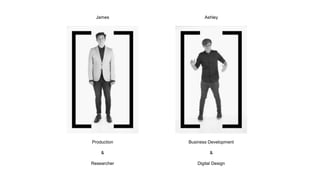 Production
&
Researcher
Business Development
&
Digital Design
James Ashley
 