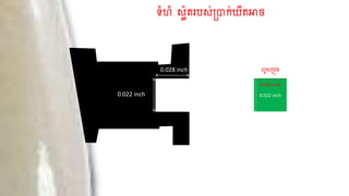 ទំហំ ស្ល៉តរបស្់ប្រាក់ឃីតអាច
0.022 inch
0.028 inch
0.016 inch
0.022 inch
លួស្ប្ររុង
 