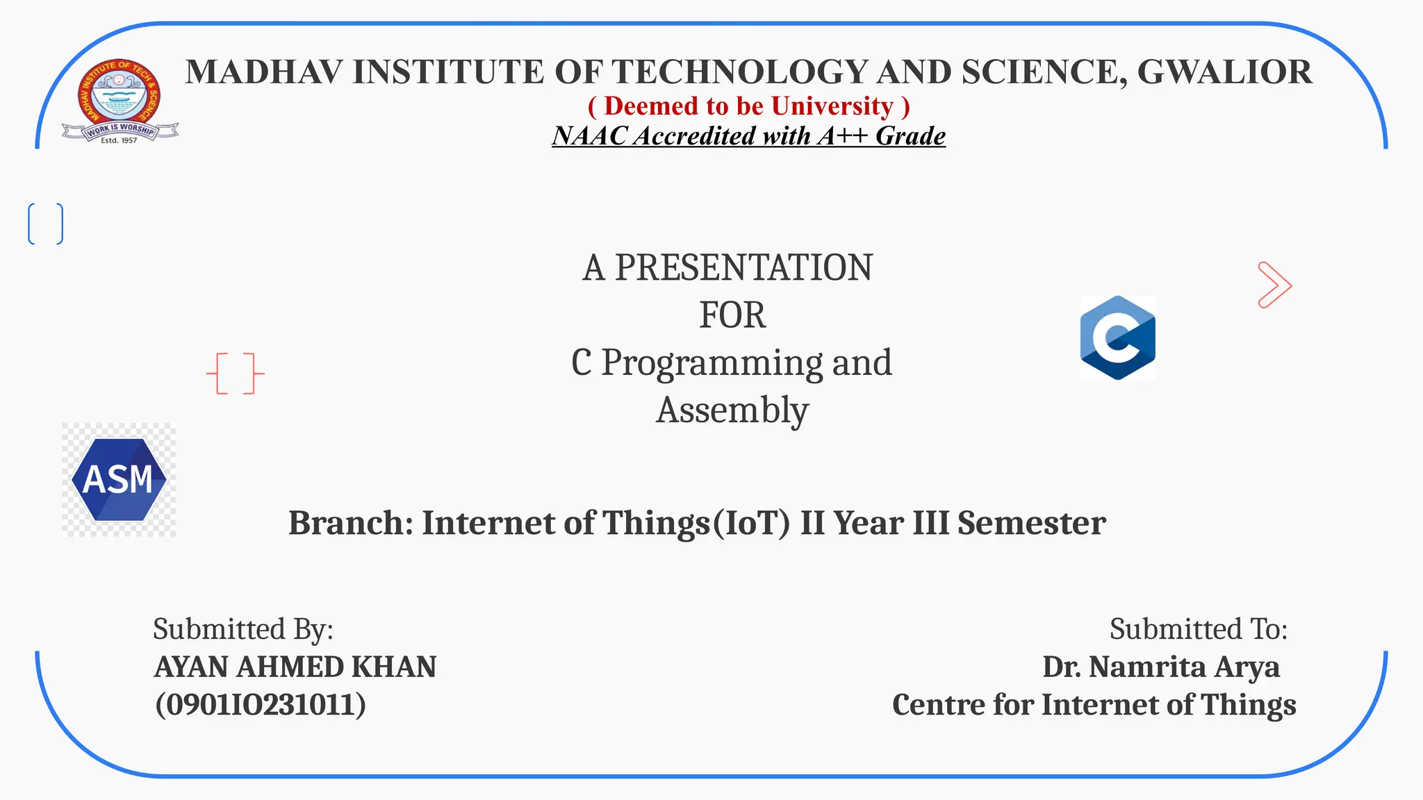 nptel c programming and assembly language | PPTX