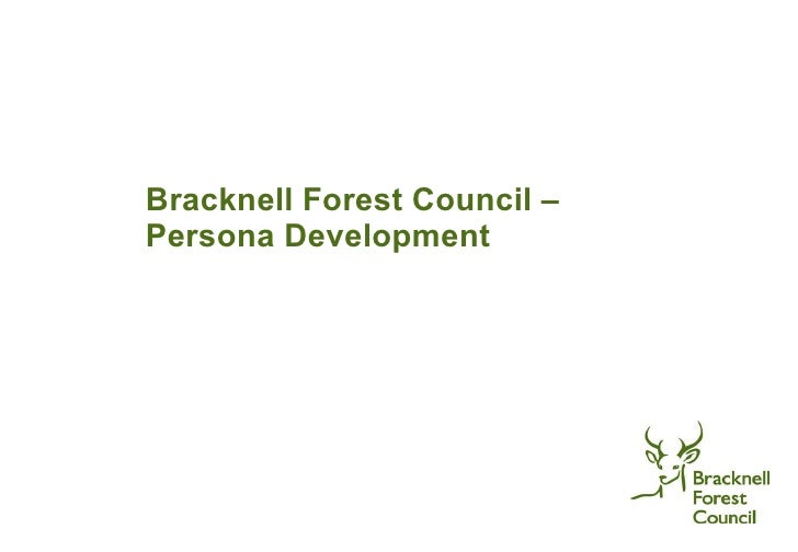 Bracknell Forest Council Persona Development