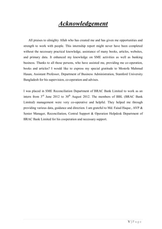 Brac Letter Brac sme banking activitis letter of transmittal | PDF