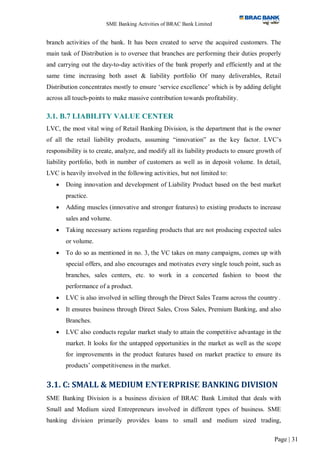 Brac sme banking activitis main body | PDF