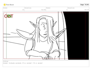 Scene
33
Duration
02:04
Panel
1
Duration
00:18
Dialog
Gnome: Goobada goobada I'm a gnome! I'm a gnome!
Page 70/85
 