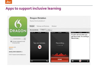 Apps to support inclusive learning
 
