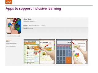 Apps to support inclusive learning
 