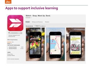 Apps to support inclusive learning
 