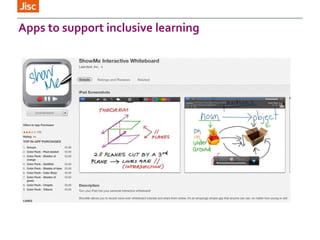 Apps to support inclusive learning
 