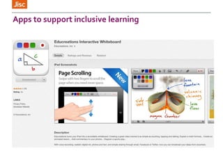Apps to support inclusive learning
 