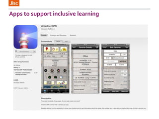Apps to support inclusive learning
 