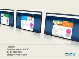 ResourceBath Lane, Leeds LS13 3ATTel 0113 205 8300sales@resource-ps.co.uk