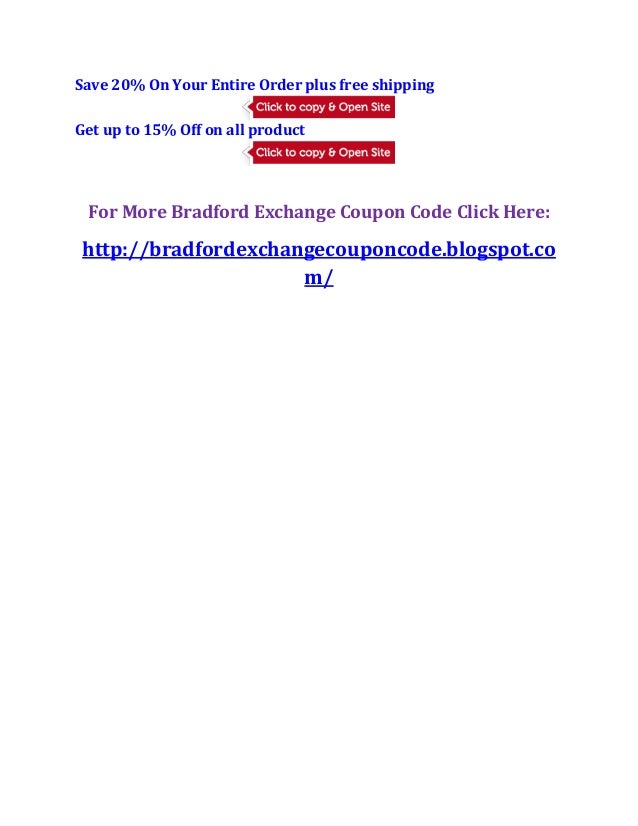 Bradford exchange coupon code