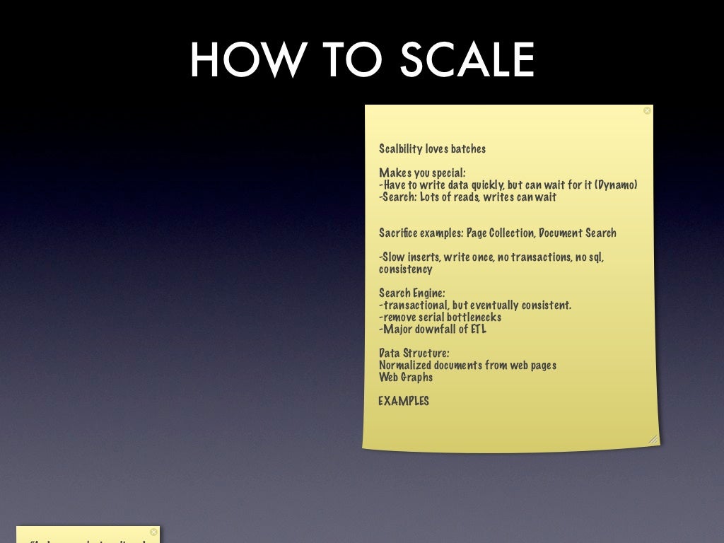 HOW TO SCALE •What makes