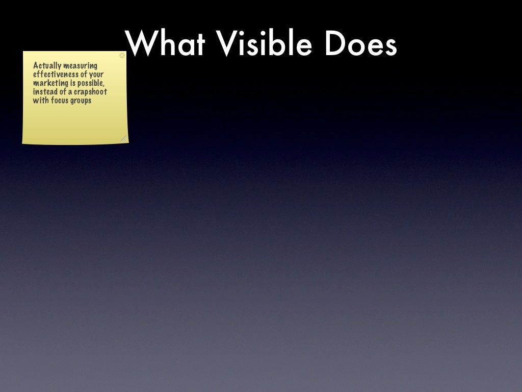 What Visible Does
