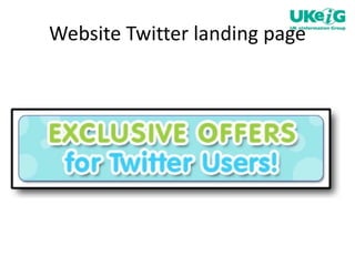 Website Twitter landing page 