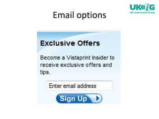Email options 
