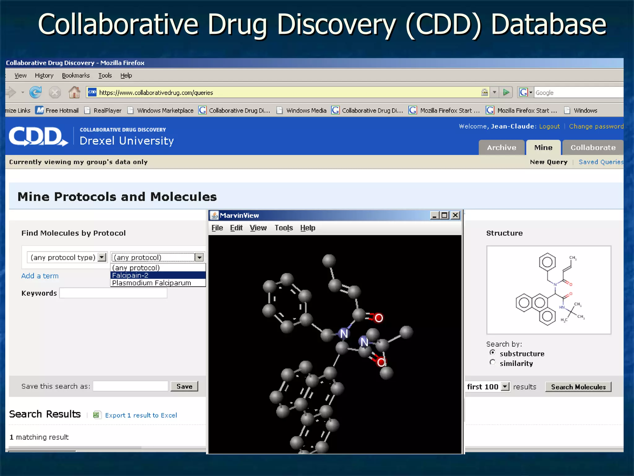 Collaborative Drug Discovery (CDD) Database 