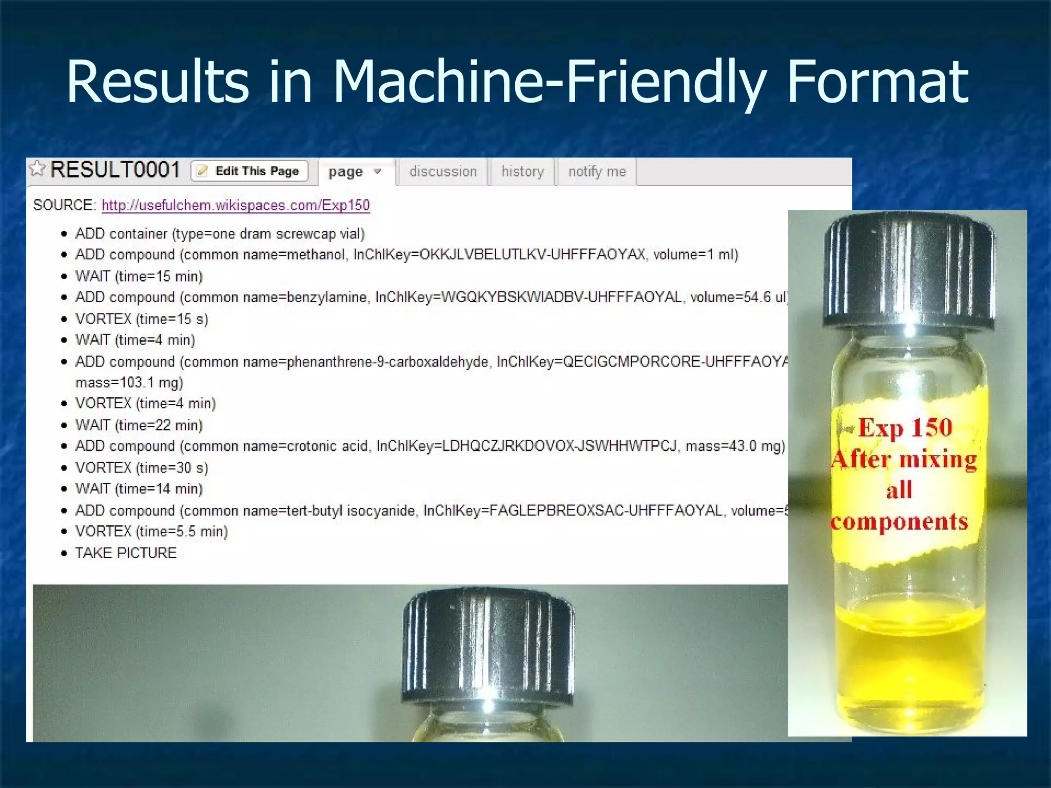 Results in Machine-Friendly Format 