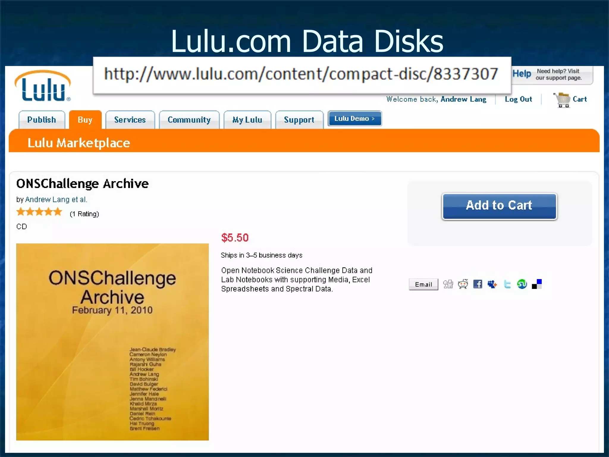 Lulu.com Data Disks