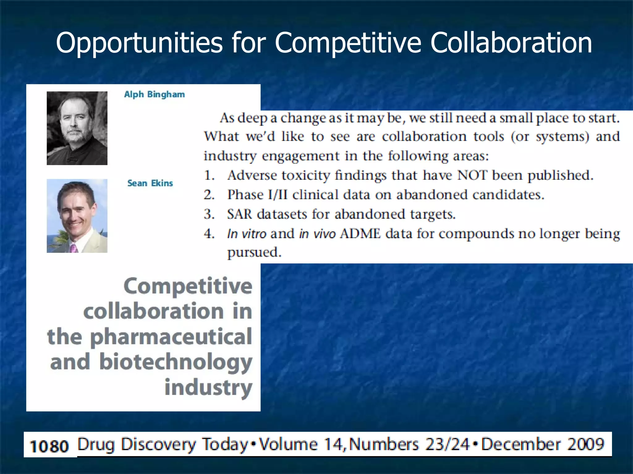 Opportunities for Competitive Collaboration