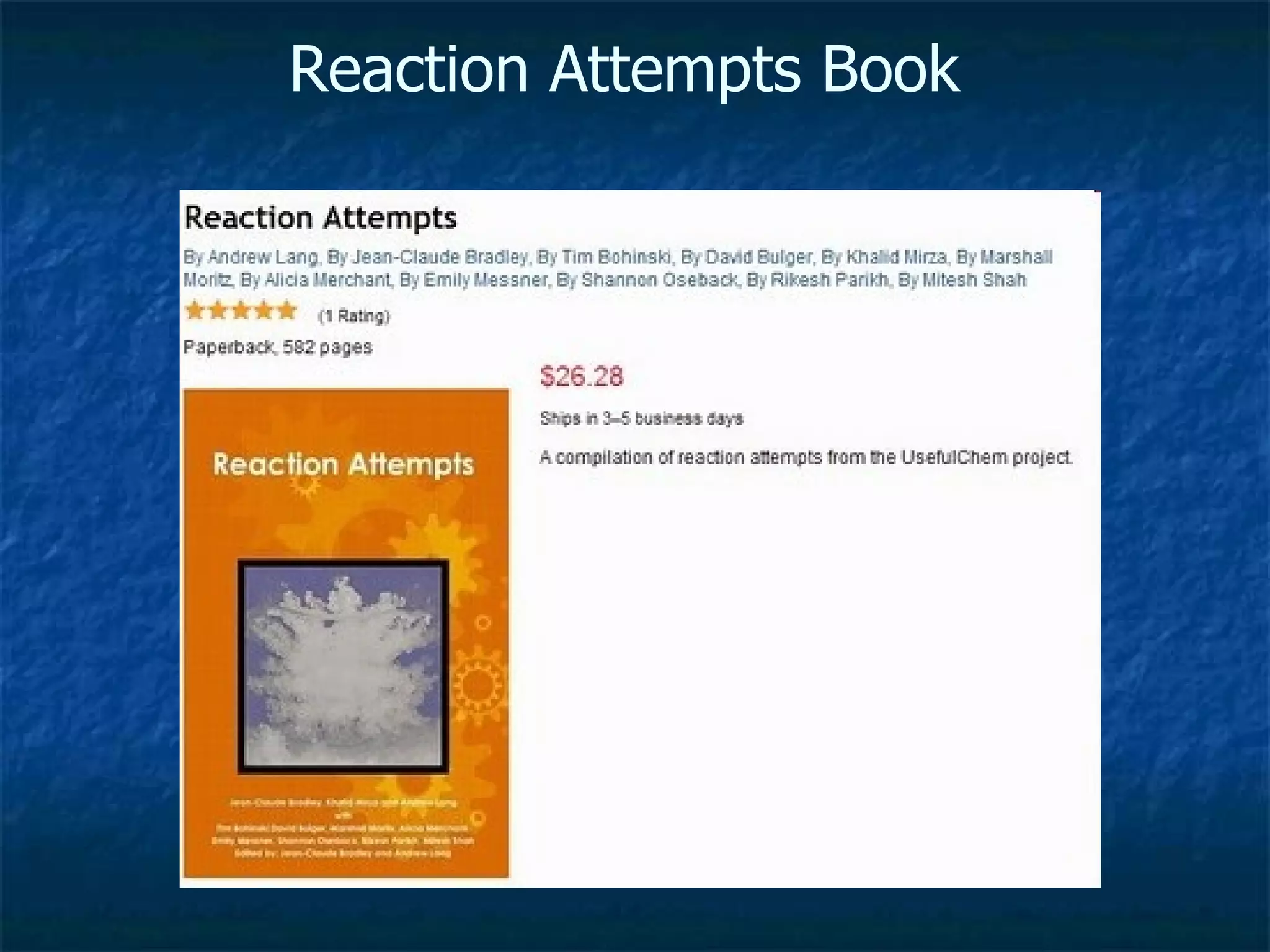 Reaction Attempts Book
