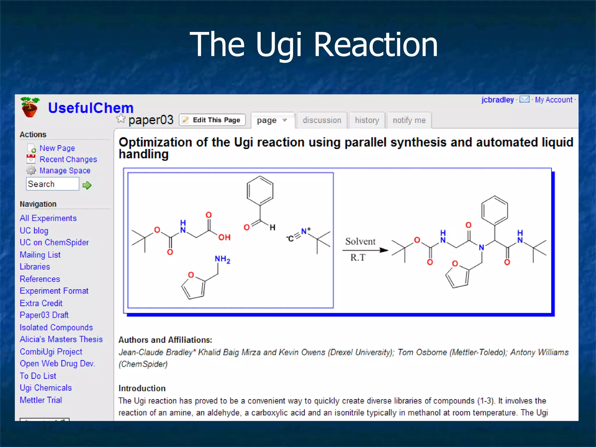 The Ugi Reaction