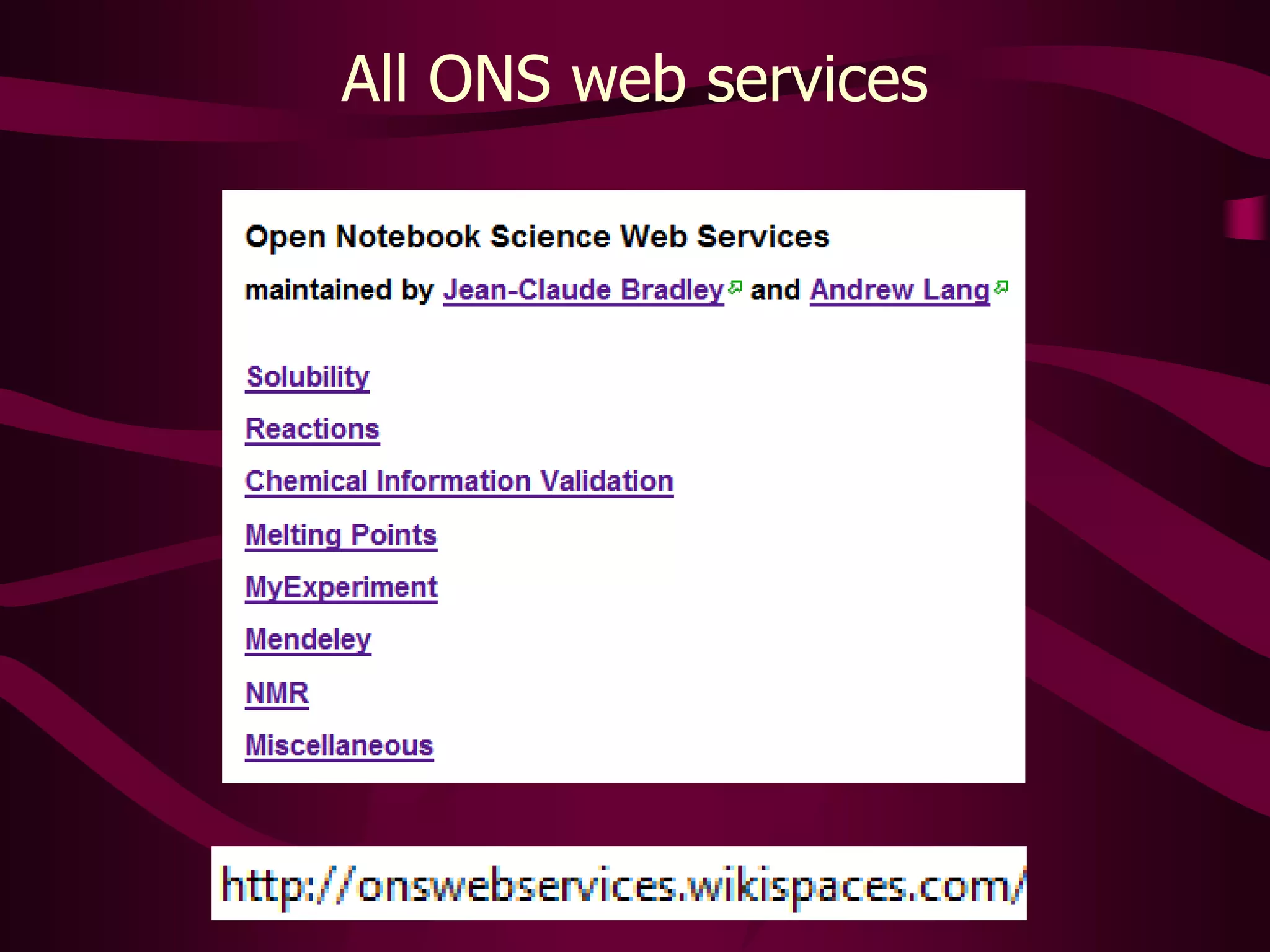 Reaction Attempts Book: Reactants listed Alphabetically