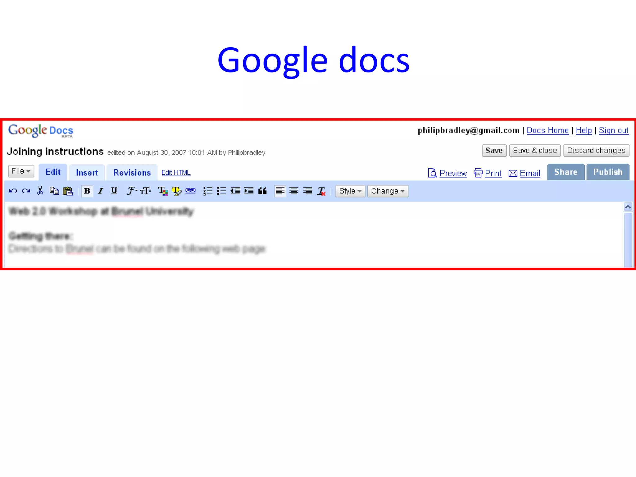 Google docs
